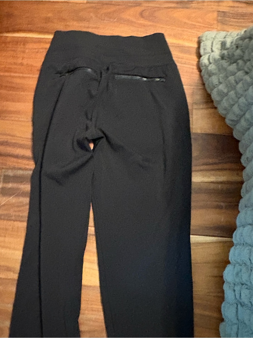 Black Athletic Joggers Womens M High Rise Stretch Tapered Lounge Pants (1278) - Picture 3 of 5